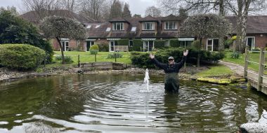 A splash of dedication - keeping our gardens beautiful whatever the weather
